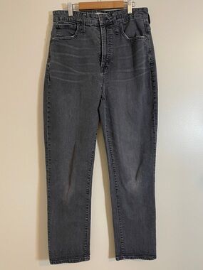 Madewell Womens Jeans 30T Ash Black The Curvy Perfect Vintage Jean Classic Denim